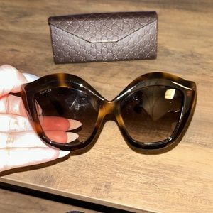 Gucci Tortoise Cat-eye Sunglasses